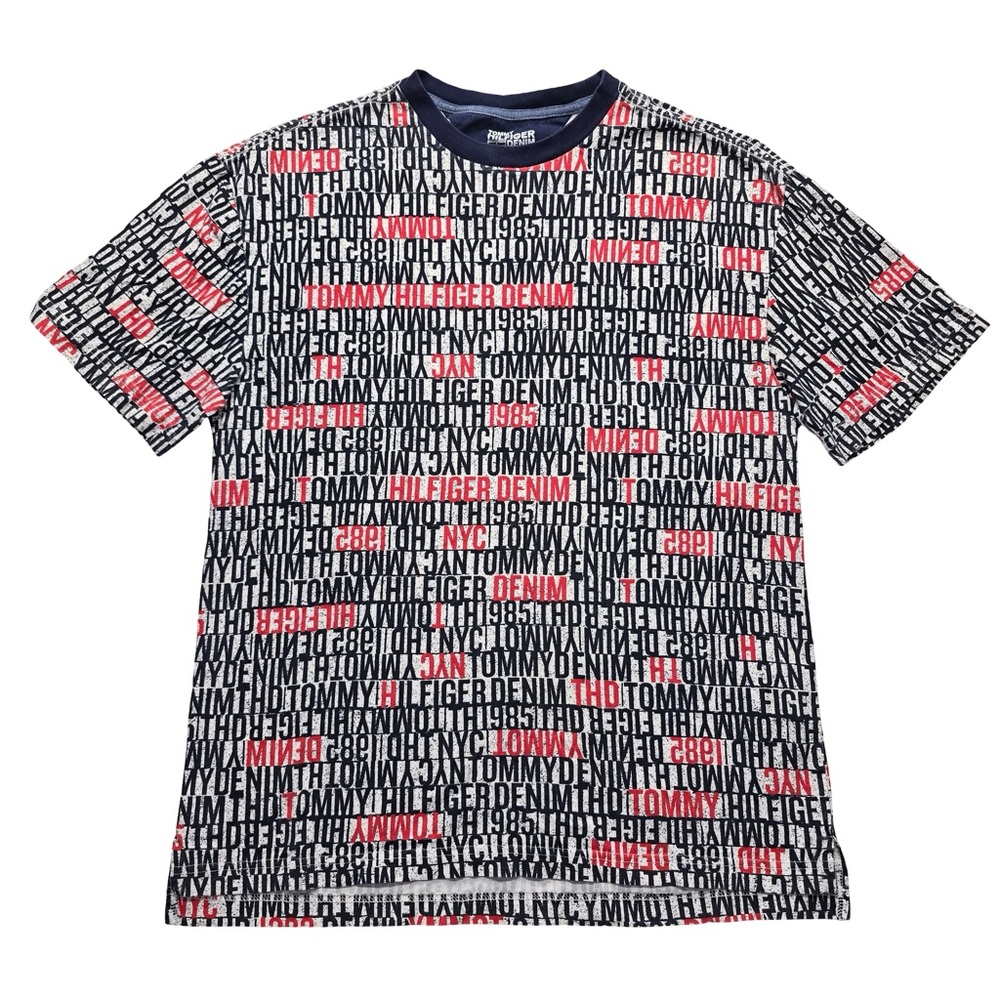 Tommy Hilfiger Denim 90s Oversized Logo Tee‎ Black Red M